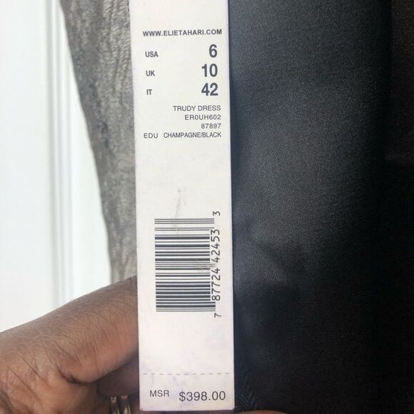 NWT Elie Tahari sleeveless sheath silver midi dress, size 6 - Picture 11 of 14